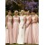 A-Line Lace and Chiffon Floor Length Bridesmaid Dresses 3010420
