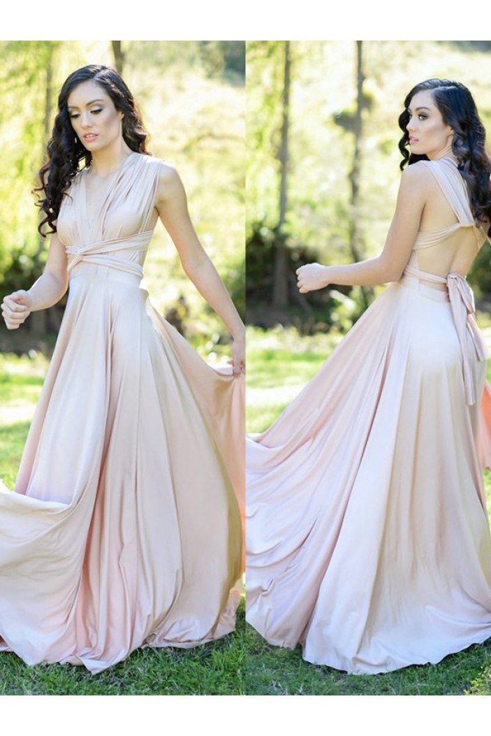 A-Line Floor Length Bridesmaid Dresses 3010442