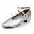 Women's Kids' Silver Leatherette Flats Latin Salsa Modern Dance Shoes Chunky Heels Wedding Party Shoes D601040