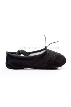 Women's Kids' Black Canvas Dance Shoes Ballet/Latin/Yoga/Dance Sneakers Canvas Flat Heel D601043