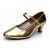 Women's Gold Leatherette Heels Latin Salsa With Ankle Strap Dance Shoes Wedding Party Shoes D602039