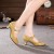 Women's Gold Sparkling Glitter Heels With Buckle Latin Ballroom/Outdoor Dance Shoes Wedding Party Shoes D801056