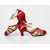 Women's Gold Red Sparkling Glitter Heels With Buckle Latin Ballroom/Outdoor Dance Shoes Wedding Party Shoes D801067