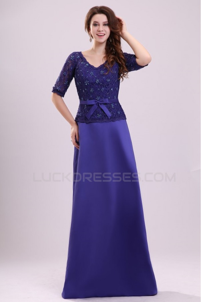 Half Sleeve Long Lace Prom Evening Formal Party Dresses/Mother Of The Bride Dresses ED010025