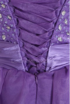 A-Line Strapless Beaded Long Purple Prom Evening Formal Party Dresses ED010035