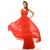 A-Line One-Shoulder Long Beaded Chiffon Prom Evening Formal Party Dresses ED010046
