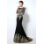 Formal Evening Dress Trumpet Mermaid Long Sleeves Brush Train Chiffon with Appliques ED010075