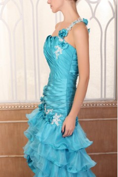 Trumpet/Mermaid One-Shoulder Long Blue Prom Evening Formal Party Dresses ED010083