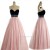 A-Line Sweetheart Black Pink Beaded Long Prom Evening Formal Dresses ED011023
