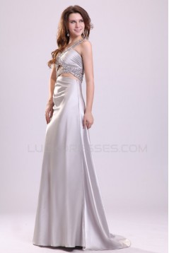 One-Shoulder Long Beaded Prom Evening Formal Party Dresses ED010103