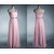 A-Line Beaded Long Pink Chiffon Prom Evening Formal Dresses ED011033