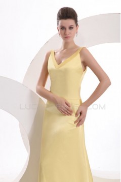 A-Line Long Yellow Prom Evening Formal Party Dresses ED010104