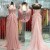 Sheath/Column Halter Beaded Long Pink Chiffon Prom Evening Formal Dresses ED011040
