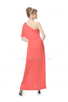 One-Shoulder Long Chiffon Prom Evening Formal Party Dresses ED010107