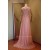 A-Line V-Neck Long Pink Chiffon Prom Evening Formal Dresses ED011072