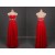 A-Line Sweetheart Beaded Long Red Chiffon Prom Evening Formal Dresses ED011103