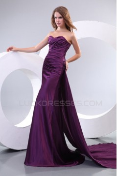 Long Purple Sweetheart Prom Evening Formal Party Dresses ED010112