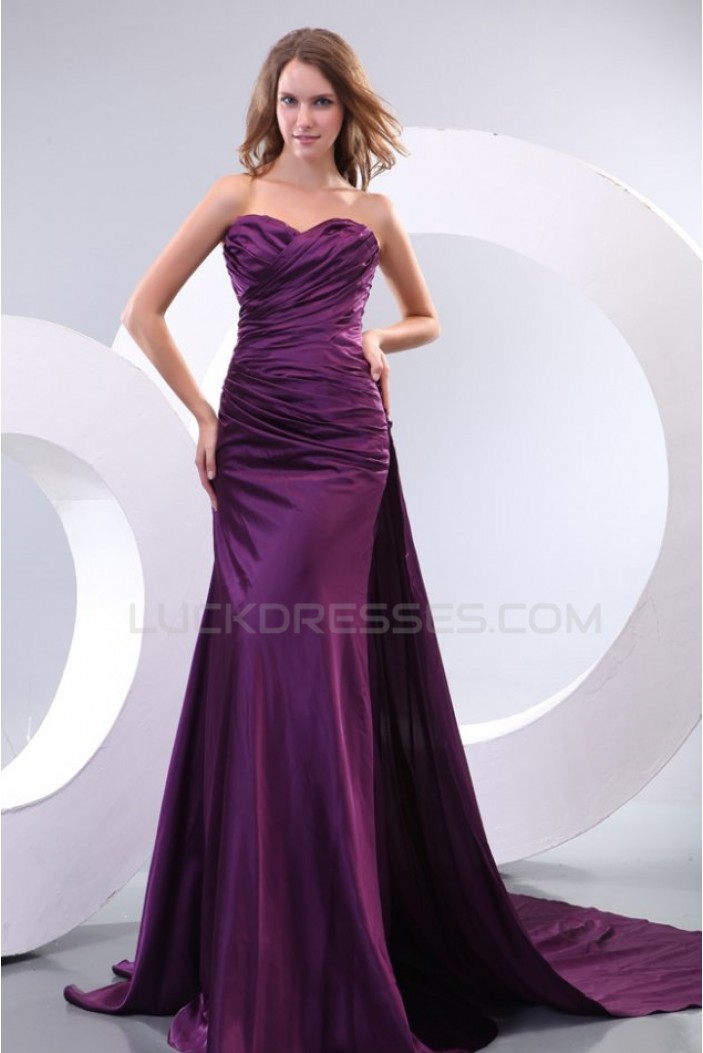 Long Purple Sweetheart Prom Evening Formal Party Dresses ED010112