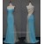 Sheath One-Shoulder Beaded Long Blue Chiffon Prom Evening Formal Dresses ED011125