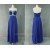 A-Line Sweetheart Beaded Long Blue Chiffon Prom Evening Formal Dresses ED011128