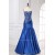 Trumpet/Mermaid Sweetheart Beaded Long Blue Prom Evening Formal Dresses ED011162