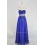 A-Line Sweetheart Beaded Long Blue Chiffon Prom Evening Formal Dresses ED011164