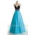 A-Line Sweetheart Beaded Black Blue Floor Length Prom Evening Formal Dresses ED011180