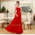 A-Line One-Shoulder Beaded Long Chiffon Prom Evening Formal Dresses ED011194