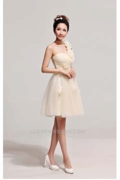 A-Line One-Shoulder Short Prom Evening Formal Dresses ED011201