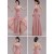 A-Line Long Pink Chiffon Prom Evening Formal Bridesmaid Dresses ED011203