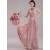 A-Line Halter Long Pink Chiffon Prom Evening Formal Dresses ED011206