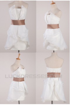 Short/Mini White Chiffon Prom Evening Formal Dresses ED011216