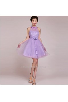A-Line Short Tulle Prom Evening Formal Bridesmaid Dresses ED011236