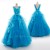 Long Blue V-Neck Tulle Prom Evening Formal Dresses ED011268