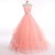 A-Line Sweetheart Beaded Long Pink Tulle Prom Evening Formal Dresses ED011271