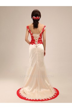 Trumpet/Mermaid V-Neck Long Prom Evening Formal Dresses ED011276