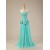 A-Line Sweetheart Beaded Long Blue Chiffon Prom Evening Formal Dresses ED011279