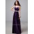 A-Line Beaded Long Purple Prom Evening Formal Dresses ED011285