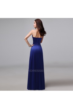 A-Line Sweetheart Beaded Long Blue Prom Evening Formal Dresses ED011287