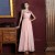 A-Line Beaded Long Pink Chiffon Prom Evening Formal Dresses ED011354