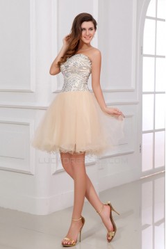 A-Line Sweetheart Beaded Short Prom Evening Cocktail Dresses ED011387