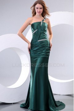 Trumpet/Mermaid One-Shoulder Long Prom Evening Formal Party Dresses ED010139