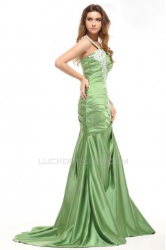 Trumpet/Mermaid One-Shoulder Long Prom Evening Formal Dresses ED011397