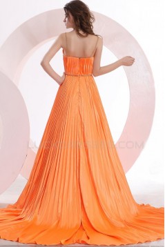A-Line Pleated Long Prom Evening Formal Party Dresses ED010141
