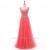 A-Line Beaded Straps Sleeveless Long Chiffon Prom Evening Formal Dresses ED011413
