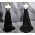 A-Line Sweetheart Beaded Long Black Chiffon Prom Evening Formal Dresses ED011418