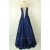 A-Line Strapless Beaded Long Blue Prom Evening Formal Dresses ED011419