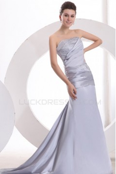 Trumpet/Mermaid Strapless Long Prom Evening Formal Party Dresses ED010142