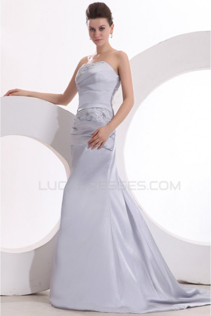 Trumpet/Mermaid Strapless Long Prom Evening Formal Party Dresses ED010142