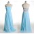 A-Line Sweetheart Beaded Long Blue Chiffon Prom Evening Formal Dresses ED011425